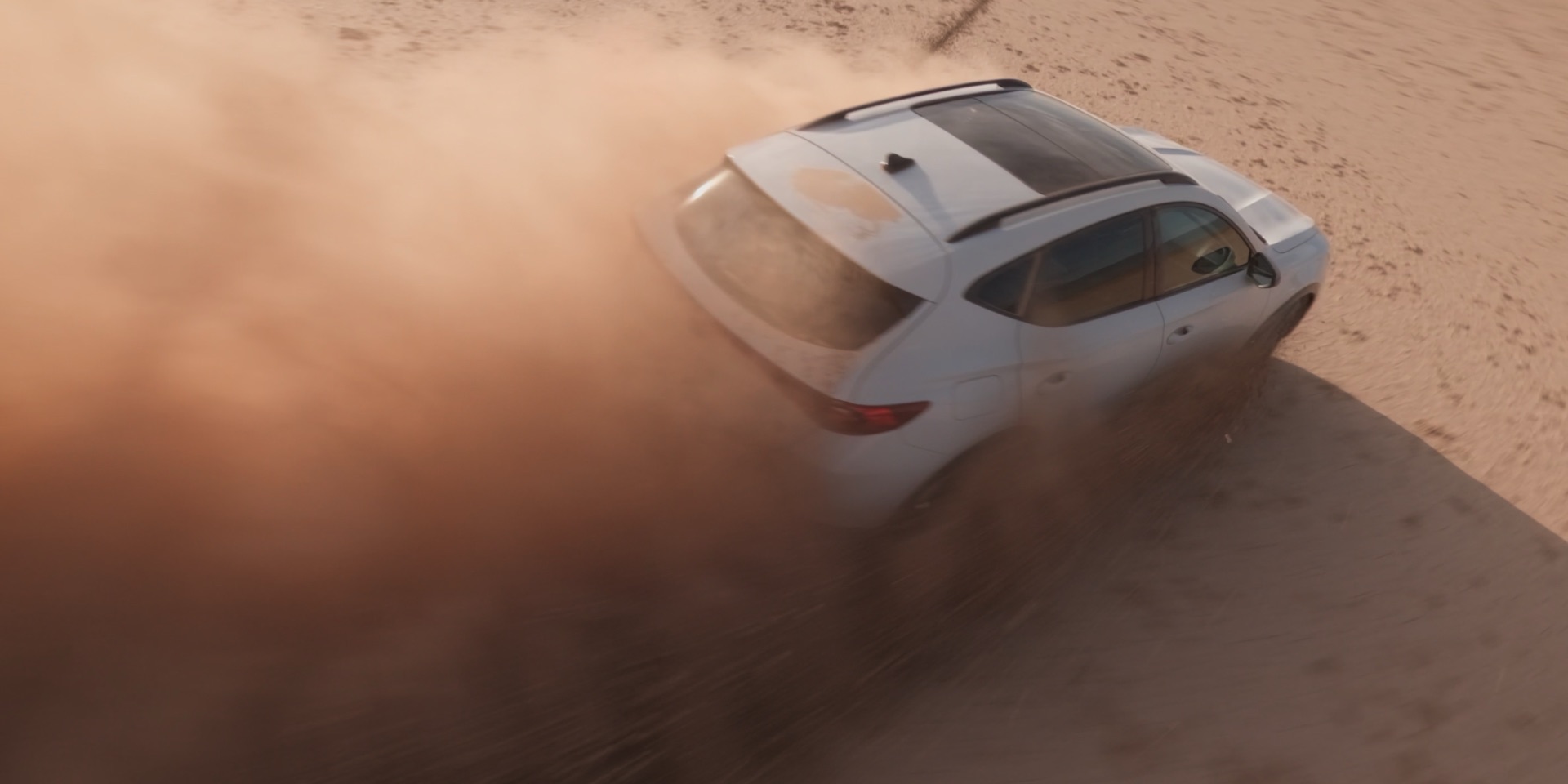 Desert Drift: the same frame before grading (log)