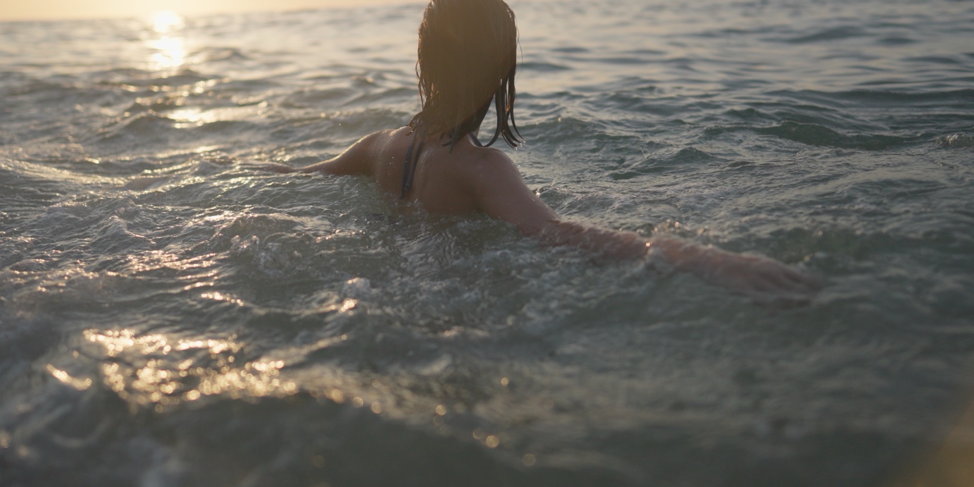 Evening Swim: the same frame before grading (log)